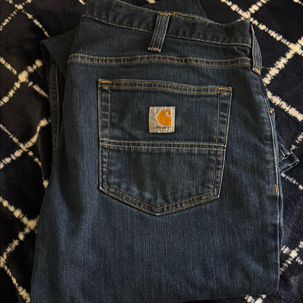 Carhartt Relaxed Blue Jeans with Durable Denim